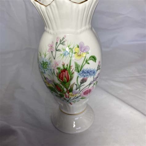 aynsley wild tudor vase boxed.